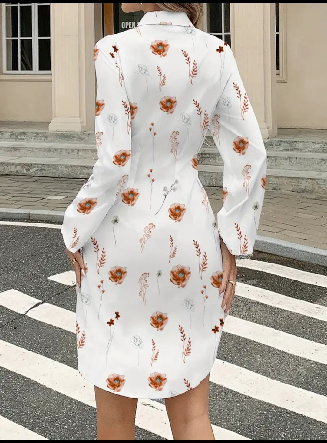 Robe chemise à imprimé floral