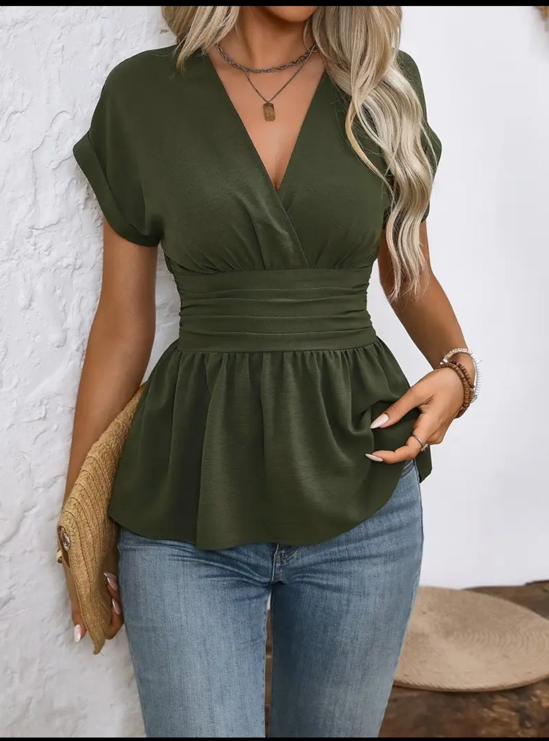 Chemise ample à manches courtes