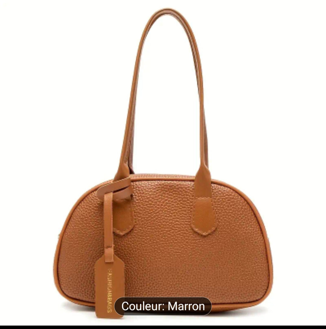 Sac à Main à Motif Litchi Tendance