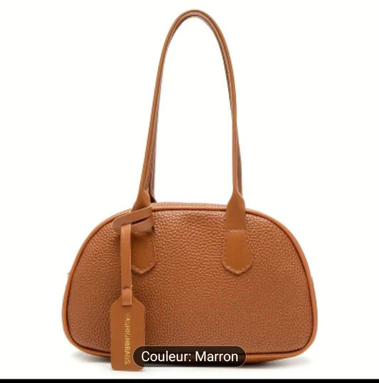 Sac à Main à Motif Litchi Tendance