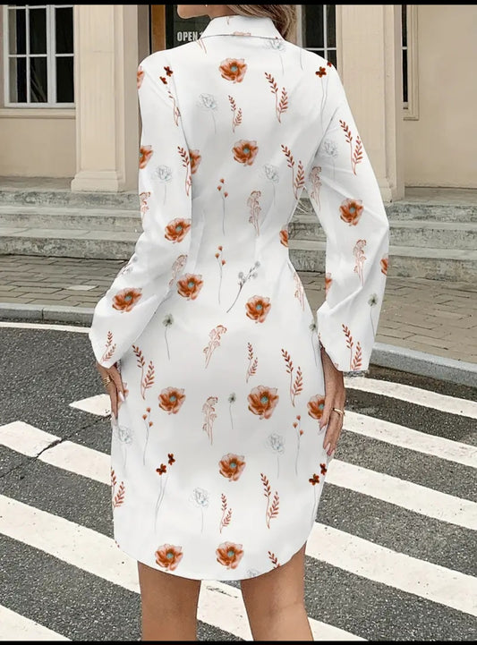 Robe chemise à imprimé floral