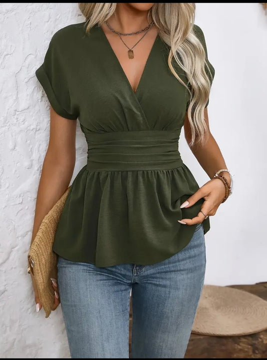 Chemise ample à manches courtes
