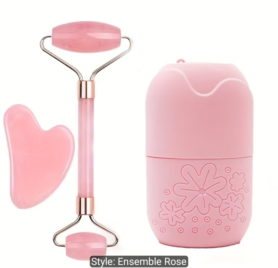 Ensemble de rouleau glace visage